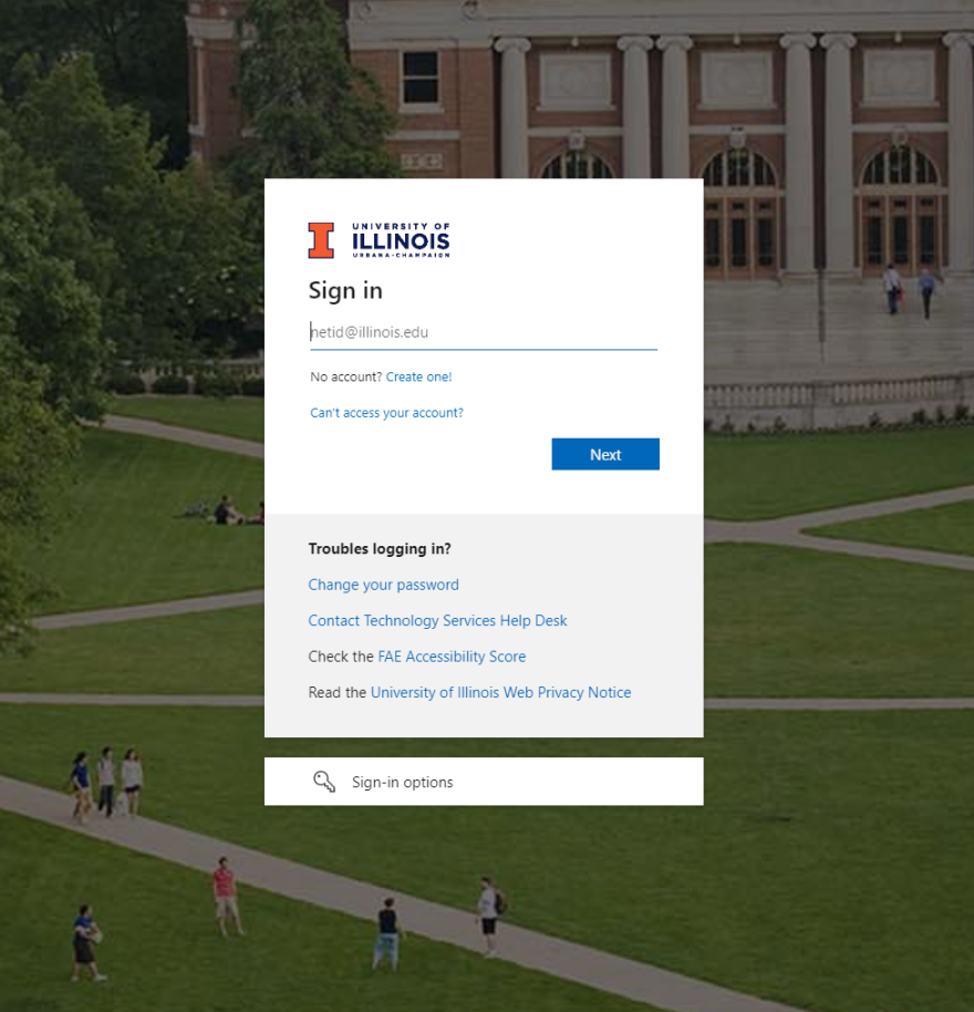 azure ad sign-in screen