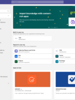 Screenshot of the Application menu in Microsoft Teams