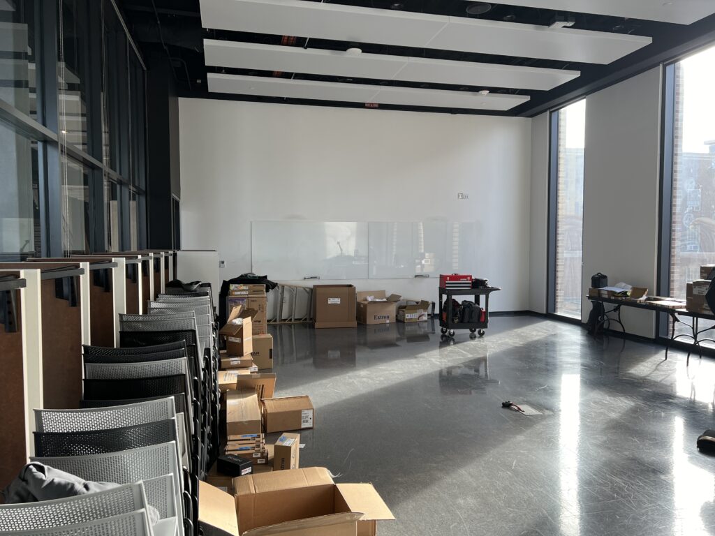 Campus Instructional Facility Room 3018 before the HyFlex transformation