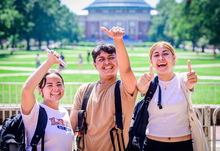 University of Illinois students get a little altitude adjustment as the zip over Anniversary Plaza as the Illini Union hosts a zipline event during Showcase Week during the first week of classes.
Photo taken at the University of Illinois Urbana-Champaign on Tuesday, Aug.  27, 2024. 
(Photo by Fred Zwicky / University of Illinois Urbana-Champaign)Student Life. Campus fun.